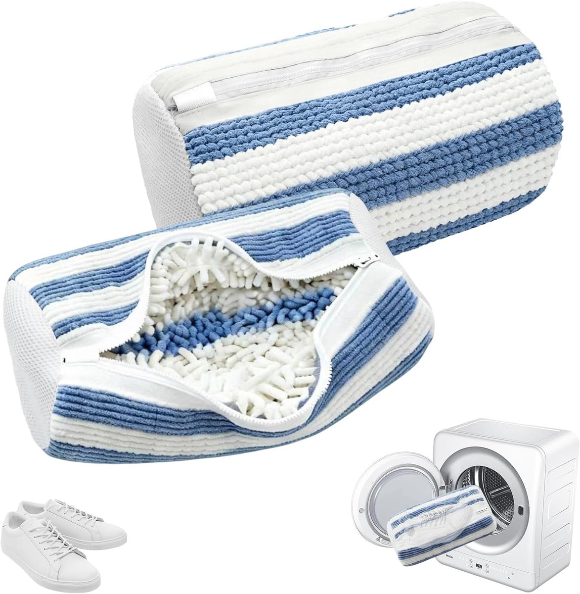 Schoenwaszakken 2-pack - herbruikbare wasmachine - 360° reiniging - grondige bescherming voor alle schoensoorten - ShopVlot