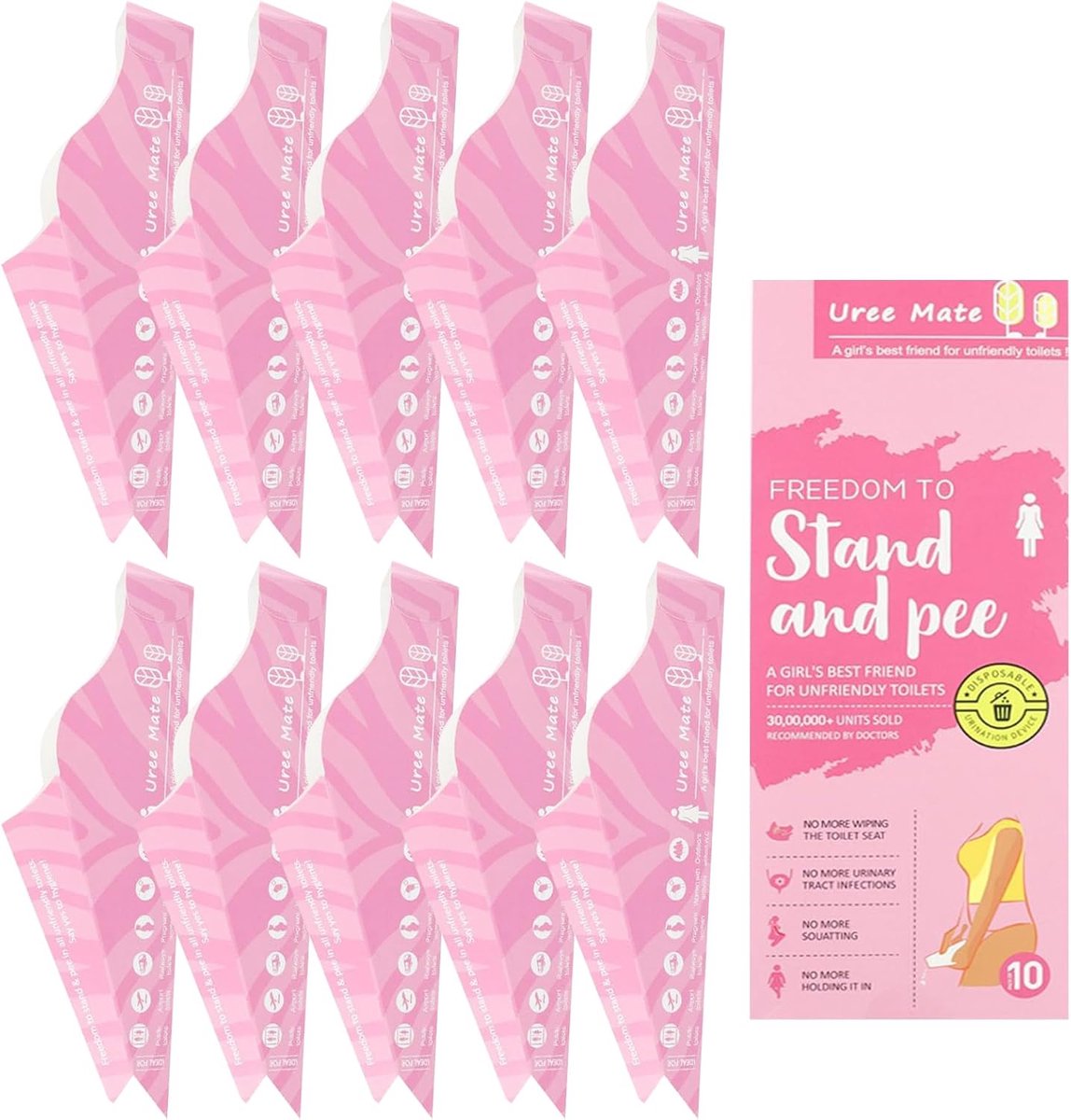 Urinella voor vrouwen - Draagbaar urinoir - Wegwerp papier - Ideaal voor reizen - ShopVlot