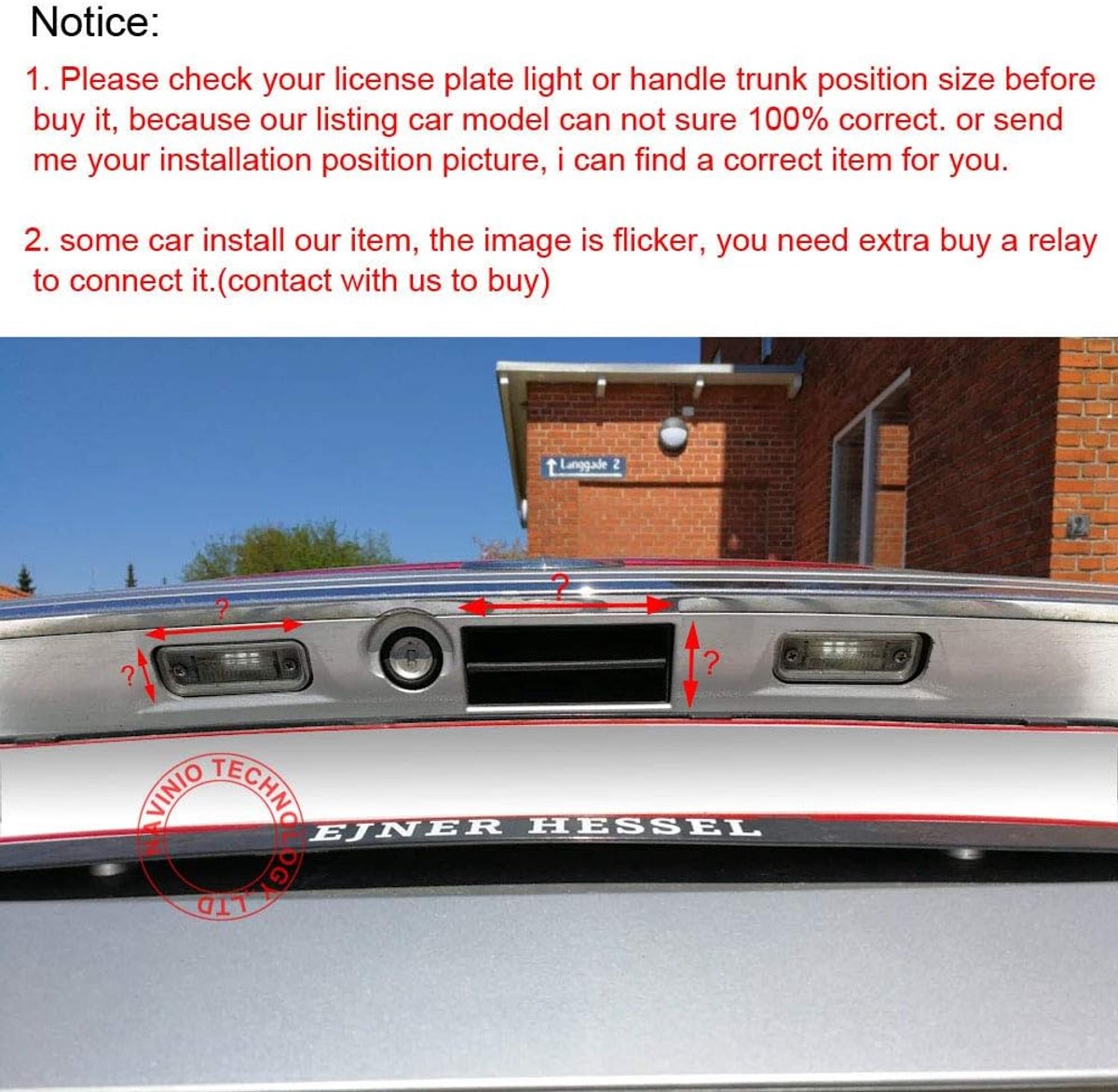 Achteruitrijcamera HD - vervangend voor Volvo S40 V50 C70 S80 XC60 - duidelijk beeld - parkeerhulp - ShopVlot