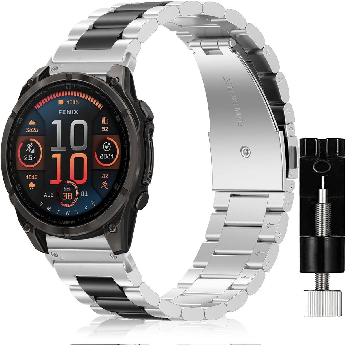 Horloge band vervangend - metalen quickfit band - stijlvol ontwerp - eenvoudig te bevestigen - ShopVlot