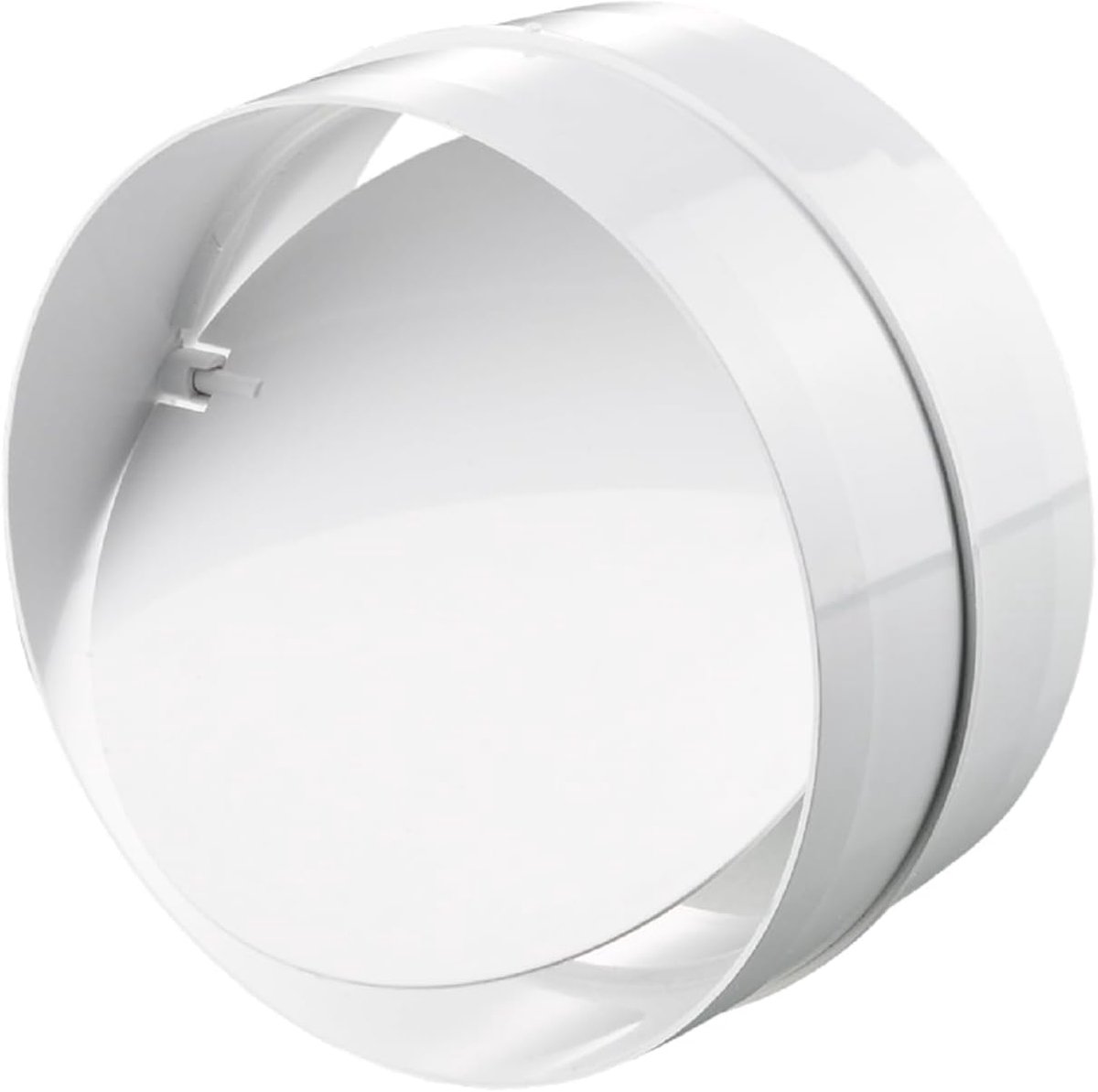 Pipe verbinding met terugslagklep 150 mm - PVC kunststof - ronde aansluiting - voorkomt lucht terugstroom - ShopVlot