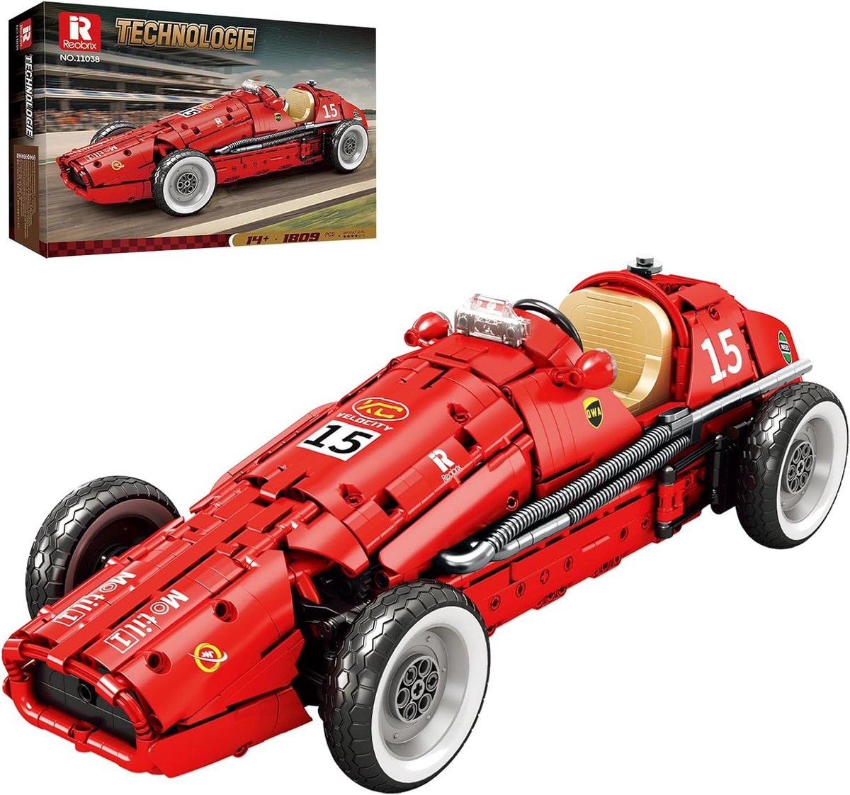 Modelbouw racing car 500 - authentiek retro design - gedetailleerde replica - perfect voor display - ShopVlot