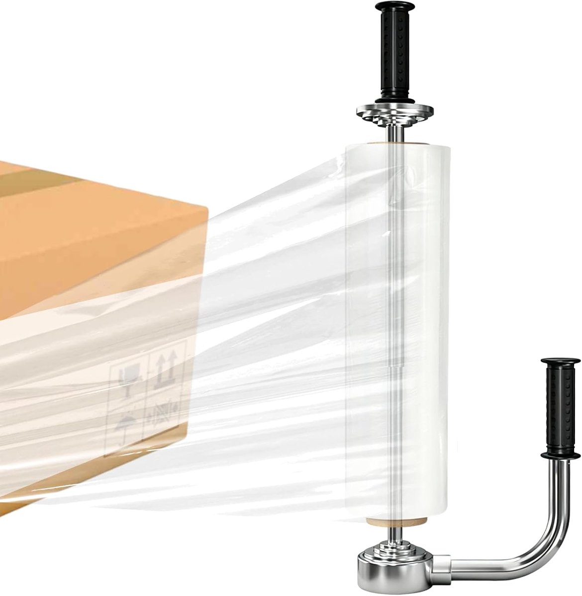Stretchfolie-dispenser 30-50 cm - robuust en ergonomisch - eenvoudig te installeren - ideaal voor pakketverpakkingen - ShopVlot