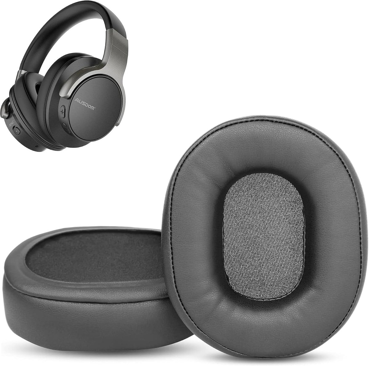 Oorkussens vervangend kussen - Premium protein leer/memory foam - Comfortabel en geluidsisolatie - ShopVlot