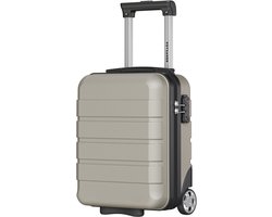 TRVLMORE Handbagagekoffer - 40x30x20 cm - Underseater - 24L - TSA-slot - 2 Wielen - Champagne