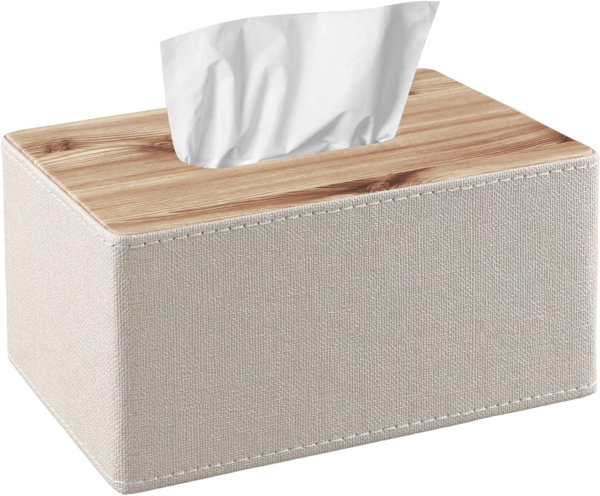 tissue box 19×12×9.5 - PU leder - modern design - eenvoudig bijvullen - ShopVlot