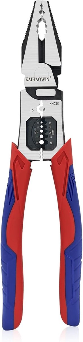 Lijnkniptang 4-in-1 - Heavy Duty - Voor knippen, strippen en crimping - Ideaal voor elektriciens - ShopVlot