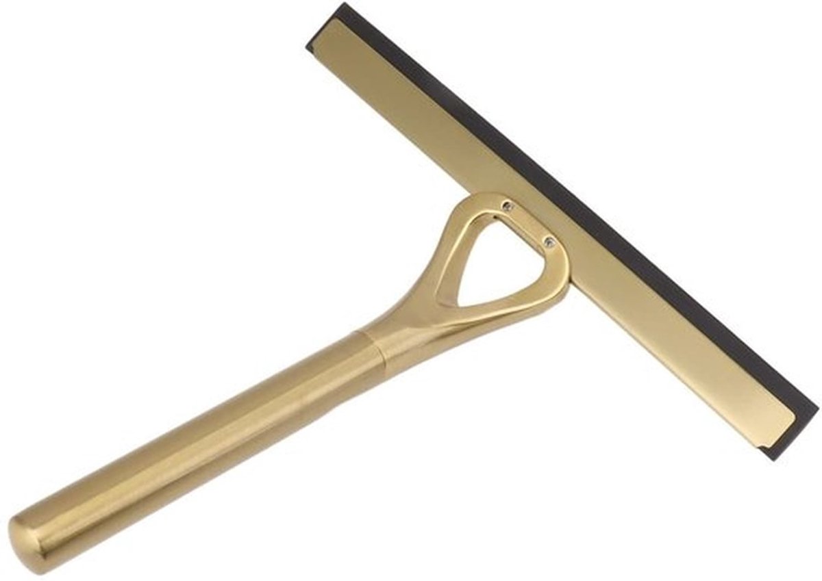 Stainless Steel Vloerapparaat - Gouden Glaskwast voor Douche en Raam - Antislip Handvat