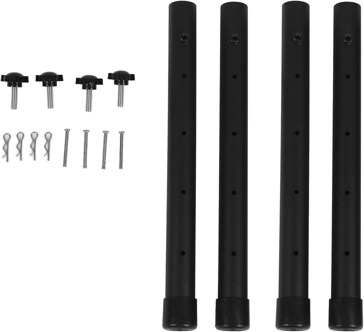 Tafelpootverlengers - Pootverhogers Tafel - Tafel Verhogen - Verhoogt Zonder Buigen - 44 cm - Zwart