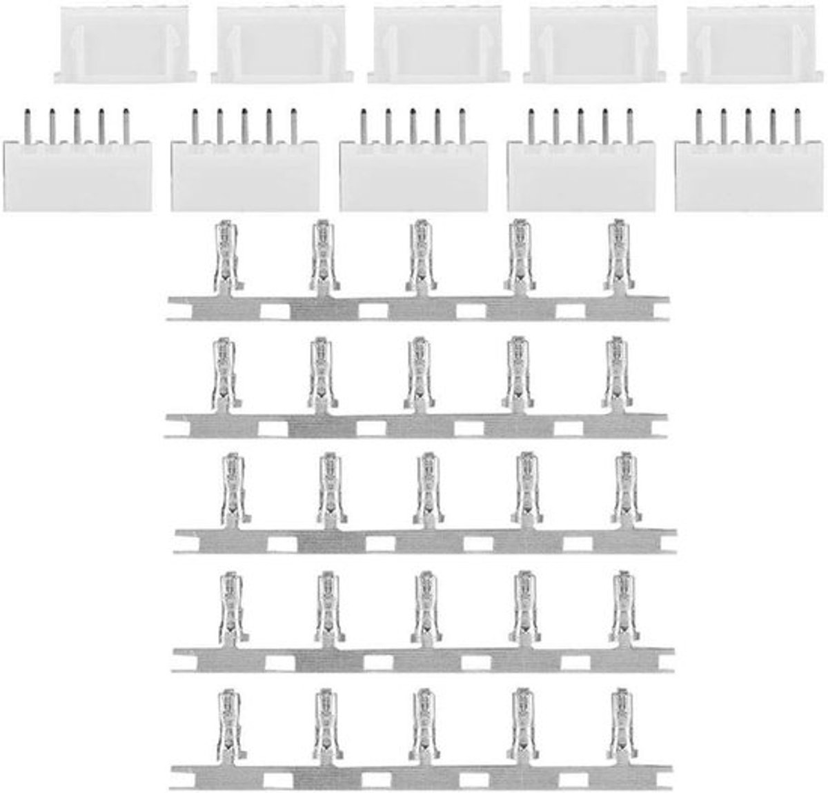 JST-XH-Steckverbinder 2S 3S 4S 2-4Pin-Klinkenstecker Balancer Ladeger?te-Steckverbinder Adapter (5 Paare) - Modelaccessoire (4S)