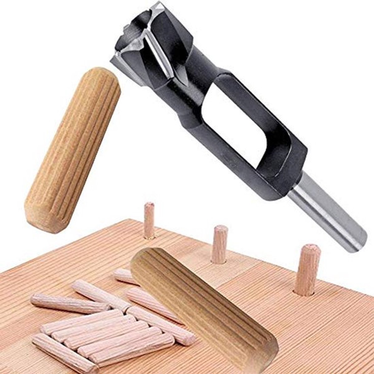 Hout Plug Cutter, 13mm 1/2 Inch schacht, Diam 8mm 10mm 12mm 14mm 15mm 16mm 18mm 19mm 20mm 25mm 30mm 35mm 40mm, Koolstofstaal Hout Plug Cutter voor Houtbewerking