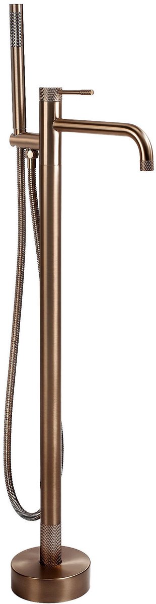 Rea - Vloeren Badmengkraan Venti Brush Copper - 21 x 10 x 115 cm