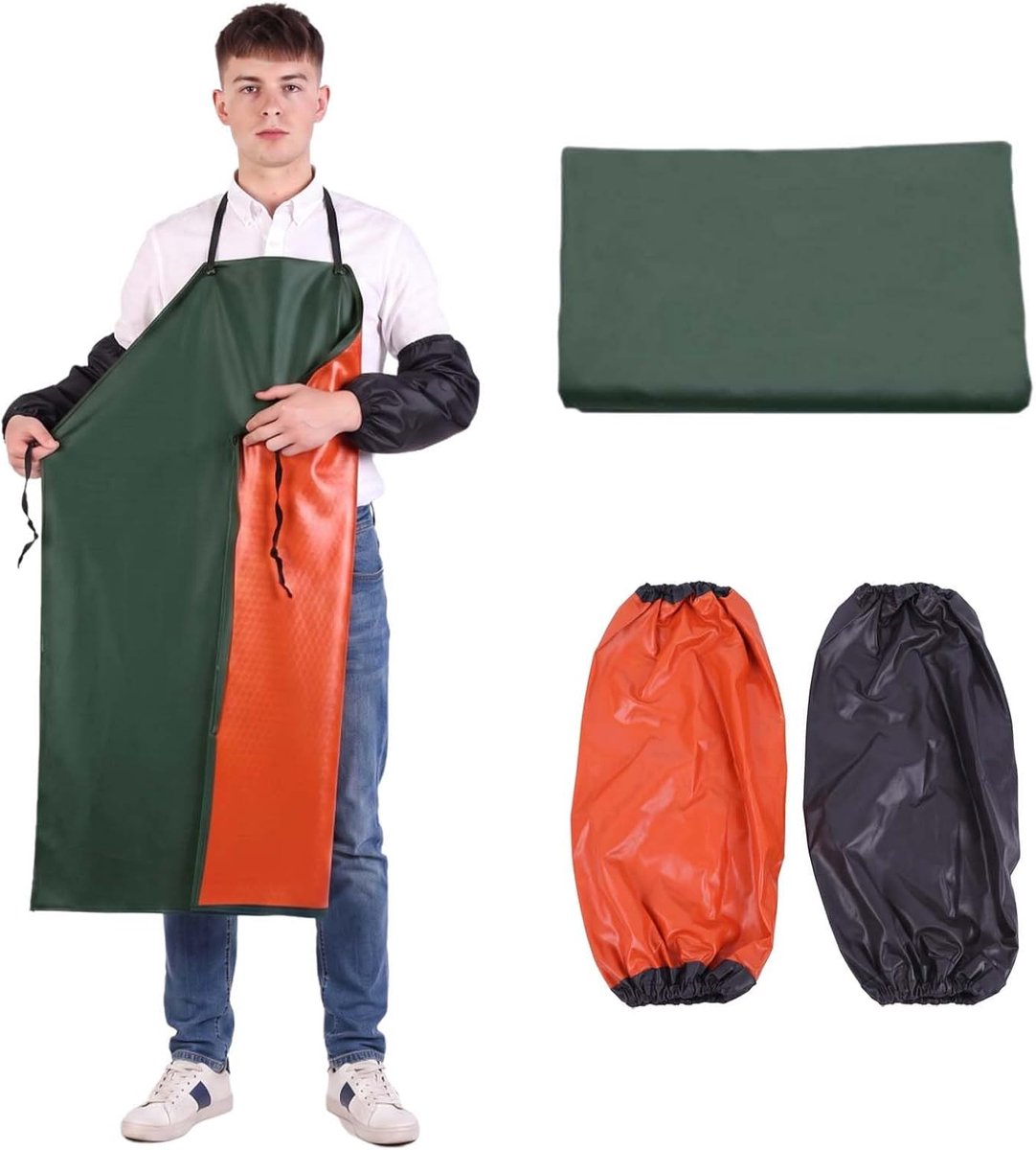 PVC-schort 80×120 cm - waterdicht - met 2 mouwen - ideaal voor afwassen - ShopVlot
