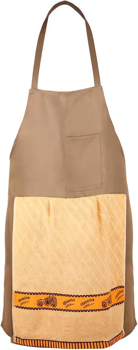 Heren kookschort met verborgen verrassing - Grappig barbecueschort - Handdoek inbegrepen - Perfect voor grillfanaten - ShopVlot