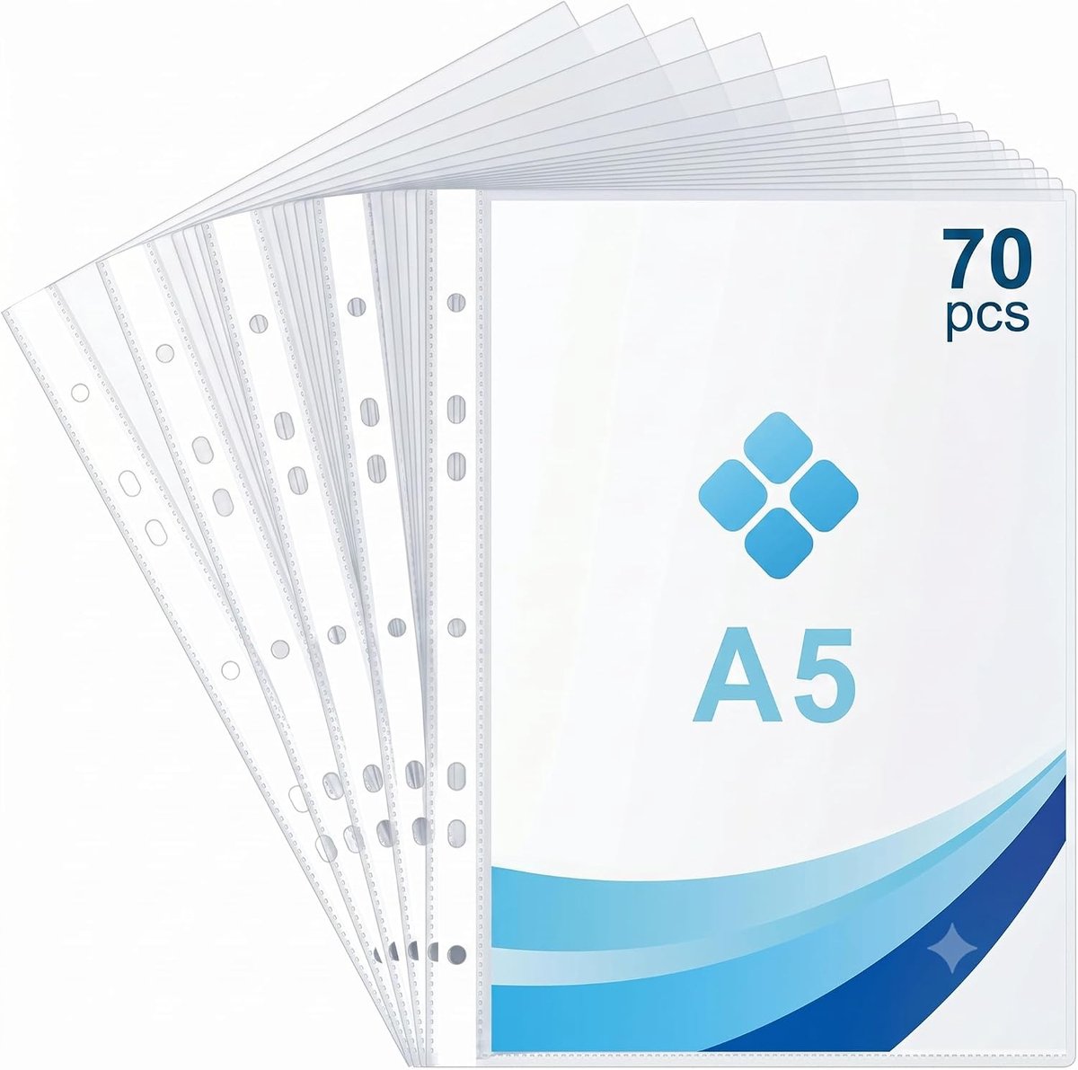 Brochurehoezen A5 70 stuks - 90µ plastic - transparant - ideaal voor archiveren - SnelShoppen