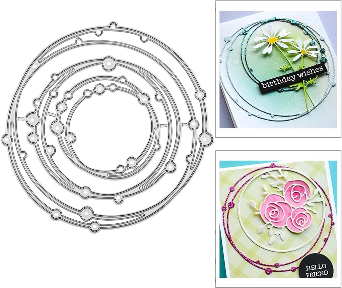 stanssjabloon Cutting This Ronde stanssjablonen Krans Cup Cake Snijden Embossing Metalen sjabloon Stanssjablonen voor DIY Scrapbooking Album Papier Kaarten Craft Deco