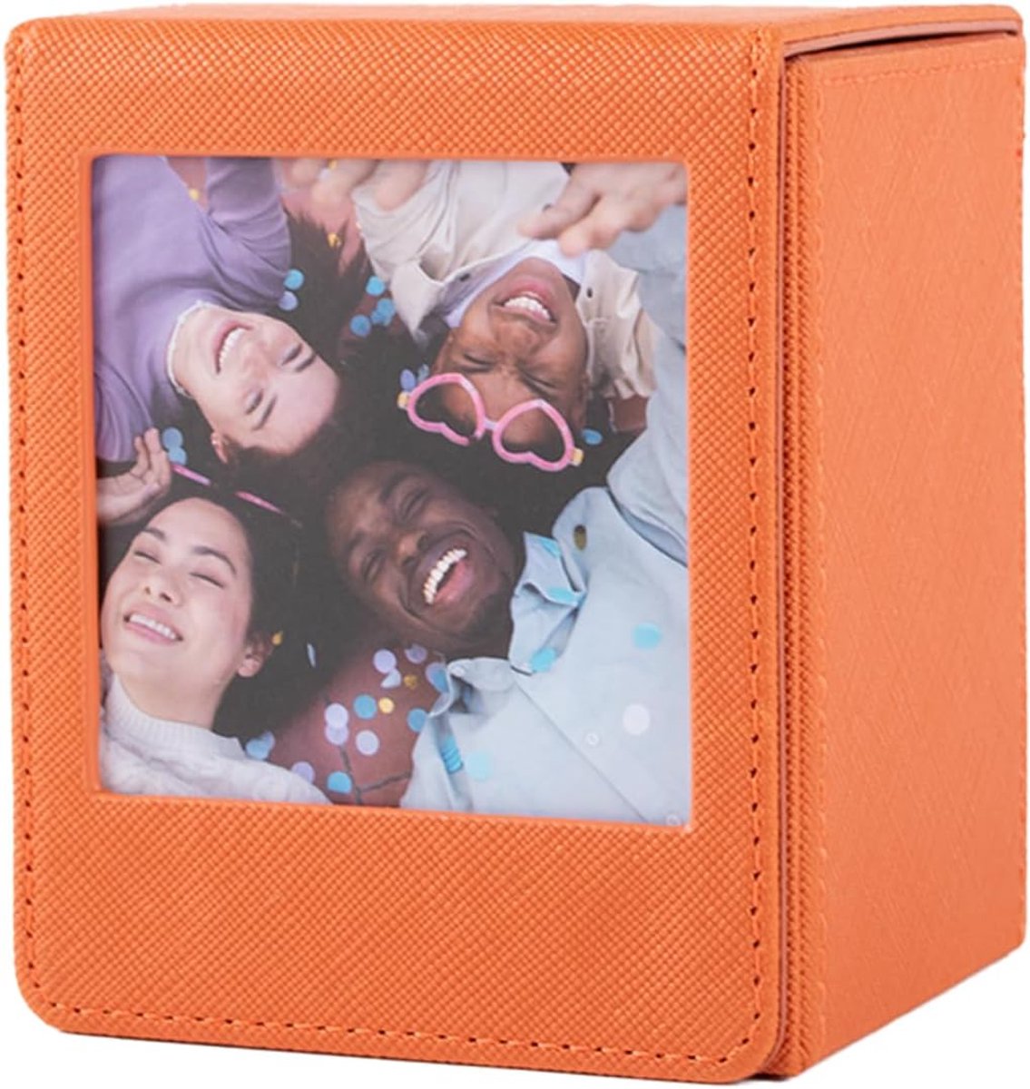 Fotohoes voor Square SQ Film, Vierkant Fotohouder, Fotobox Compatibel met Fujifilm Instax Square SQ1 SQ20 SQ40 SQ10 SQ6, Retro Bruin, SQ-Photo Box