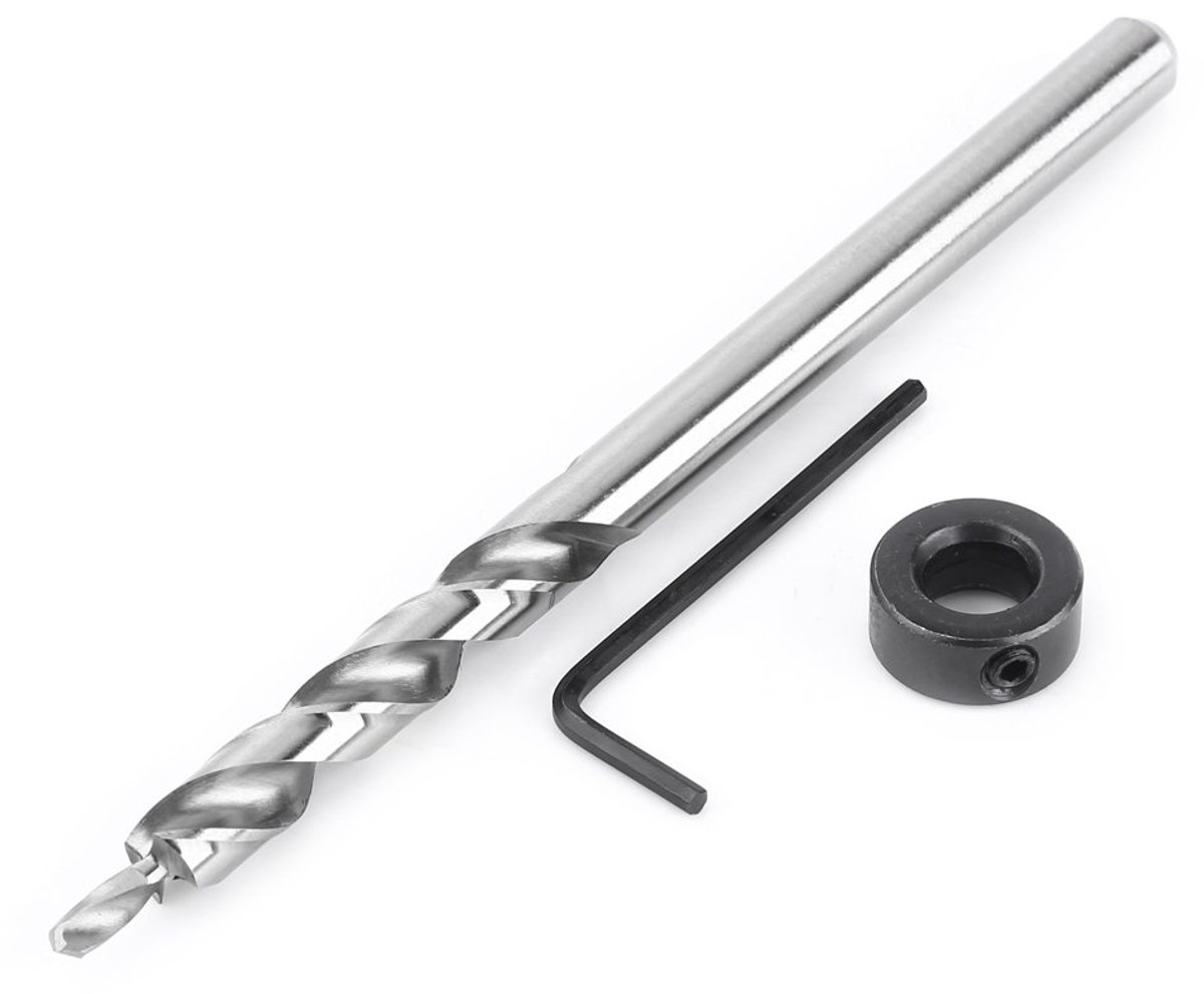 3/8"Percussieboor Met Ronde Schacht Houtpons Positioneringsboor + Ronde Adapter + Inbussleutel