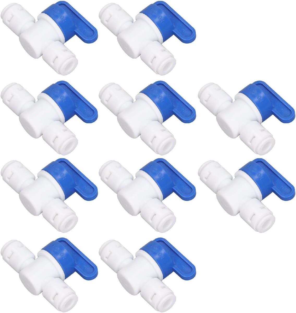1/4 Kogelventiel, 1/4 Quick Connect -fittingen Afsluiten Switch Snelverbind Fitting Accessoire 10 PCS Inline Ball Valve Mini Water Buisklep voor Waterzuiveraar /4inch