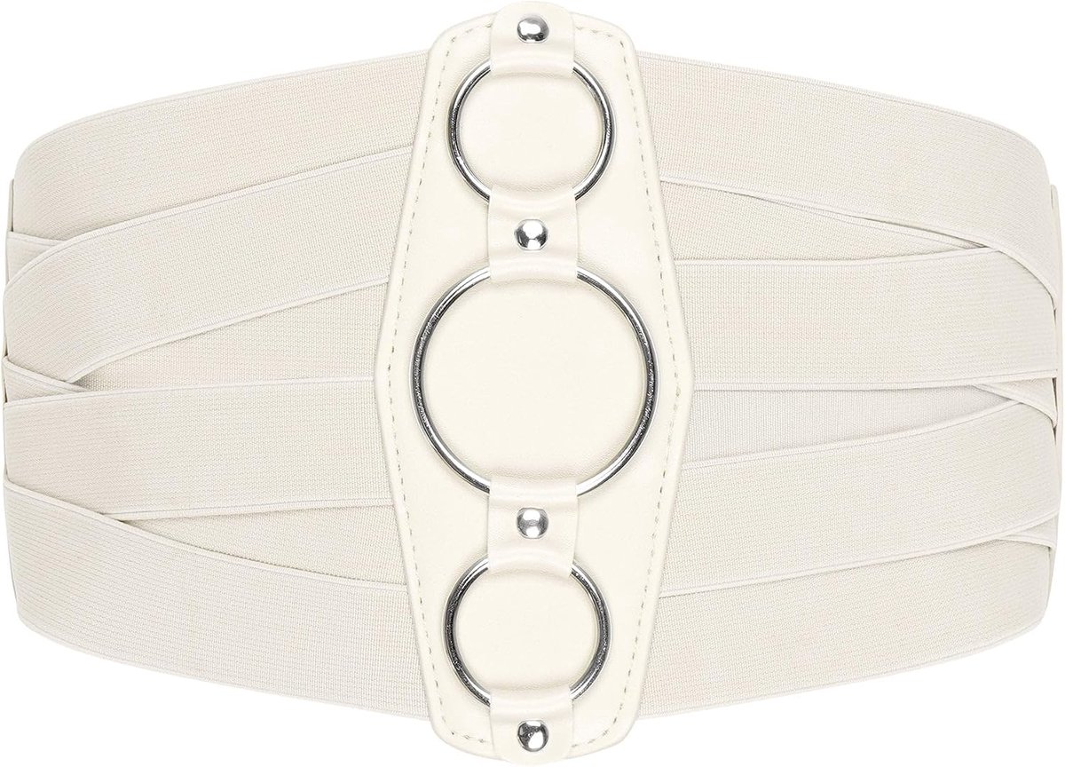 Korsetriem Dames Kunstleer Ruitmotief | 18 cm Breed, Kruislings Elastiek, Drukknopen, Zandloperfiguur, Waspie, Taillevormer, Maten S-XXL
