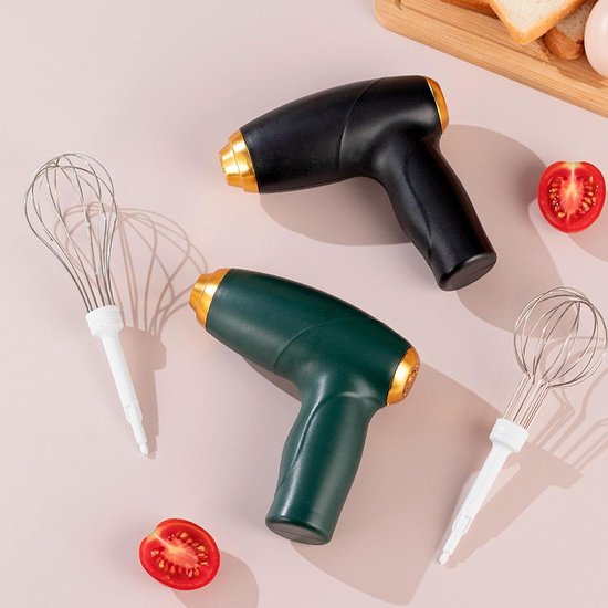 Draadloze Handmixer - Elektrische Garde - Mengen en Bakken - USB Oplaadbaar - 17D x 13B x 5H cm - Wit — afbeelding 2