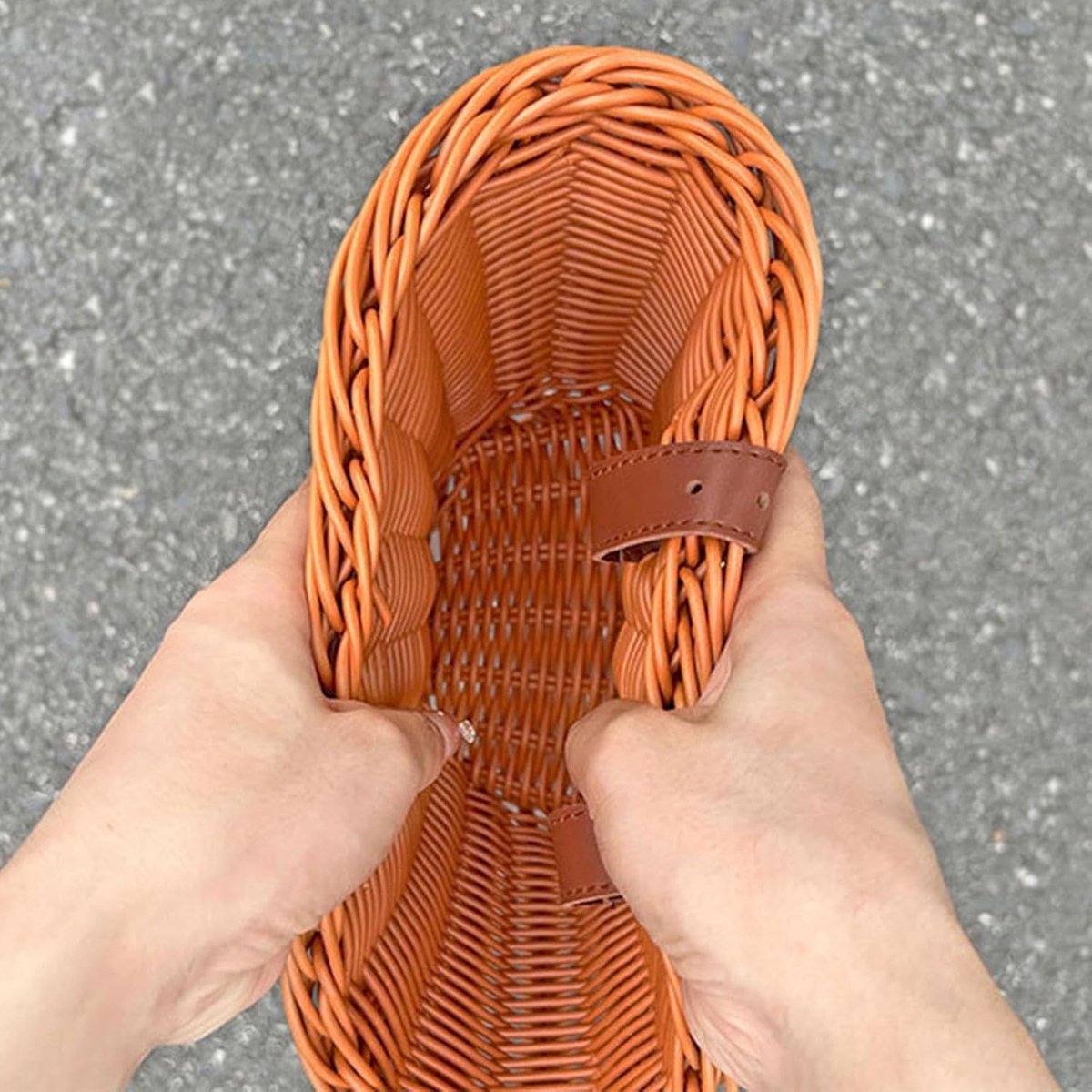 Fietsmand Voor Stuur - Stuuropbergruimte Kinderfietsmand - Buitenrit Organiseren - Handgeweven Bloemmotief - 21 x 16 cm - Geel
