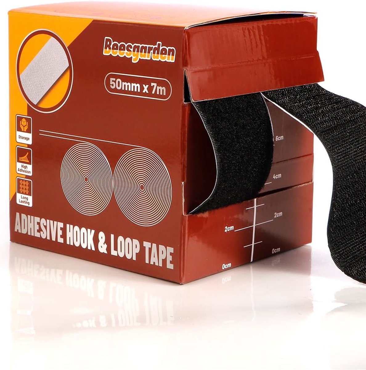 Tape zelfklevend extra sterk 50 mm x 7 m - zwart - voor diverse oppervlakken - ideaal voor bevestiging - ShopVlot