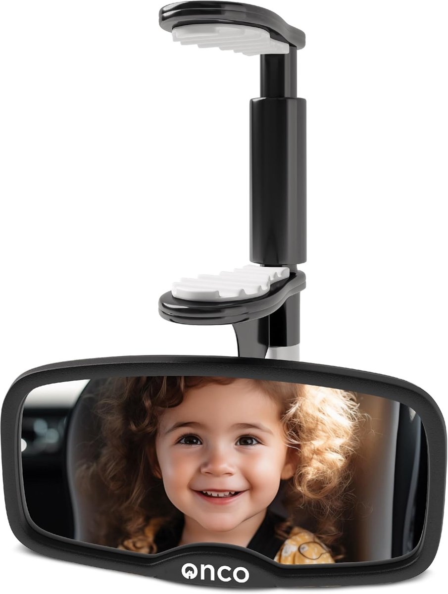 Baby autospiegel 100% onverwoestbaar - Clip-on - Vibration resistent - Houd je kind in de gaten tijdens het rijden - ShopVlot