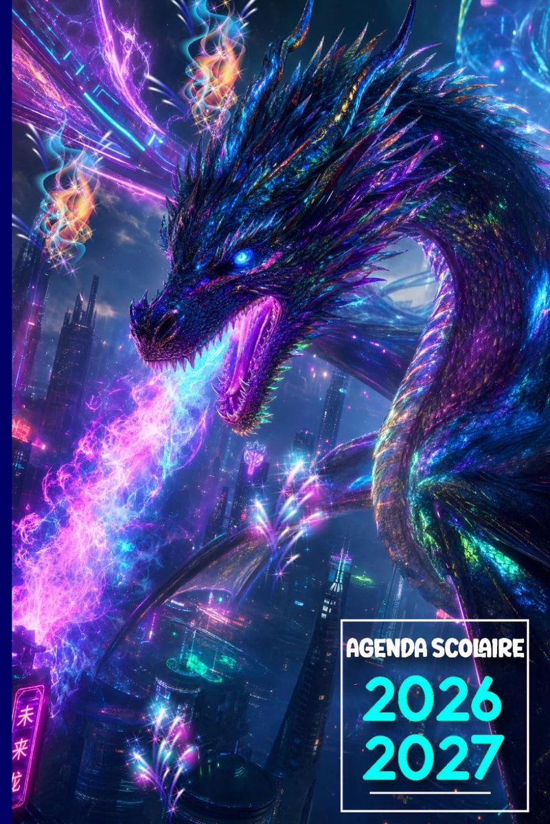 SnelShoppen - Agenda Scolaire Dragon 2026-2027: Dagelijkse Planner voor Jongens en Meisjes, 1 Pagina per Dag, Ideaal voor Basis, Middelbare en Hoge Sc