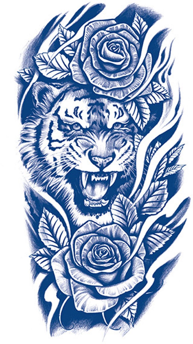 Tijdelijke tattoo Tijger stoer 2 weken