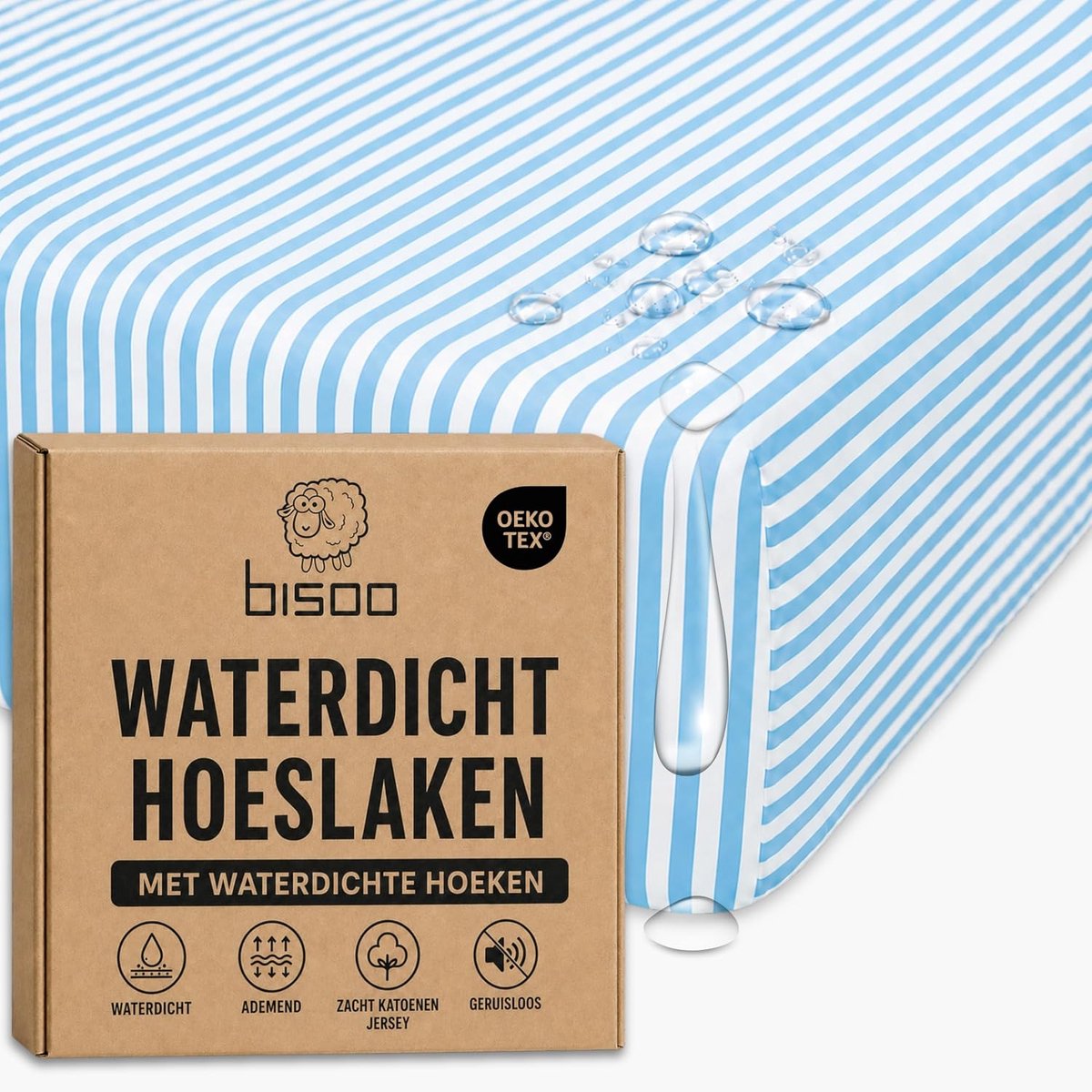 Waterdicht Laken 75x100cm - Jersey Katoen - Ademend en Geluidloos - Perfect voor Babybedjes - ShopVlot