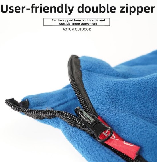Draagbare Slaapzak Voering - Reislaken Fleece - Kamperen en Reizen - Dubbelzijdig Fleece - 16 x 30 cm - Koffie Plaid — afbeelding 5