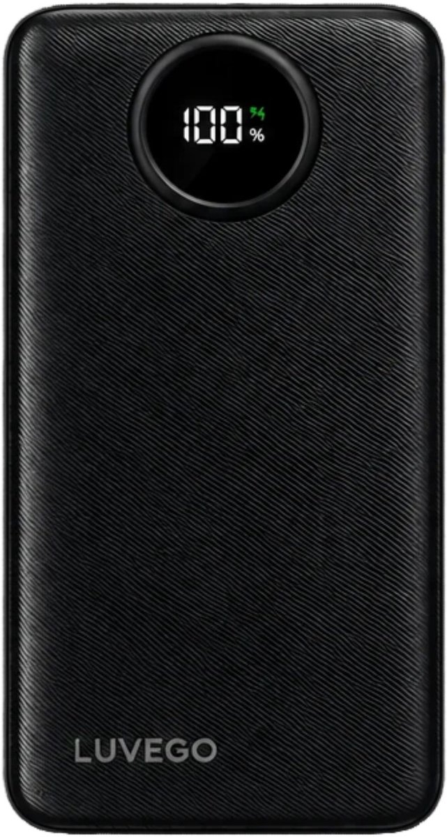LUVEGO 20000 mAh Powerbank - USB USB-C ?n Micro-USB aansluiting met snelladen - Quick Charge (QC 3.0) & Power Delivery (PD) - Externe batterij powerbank voor smartphones en tablets