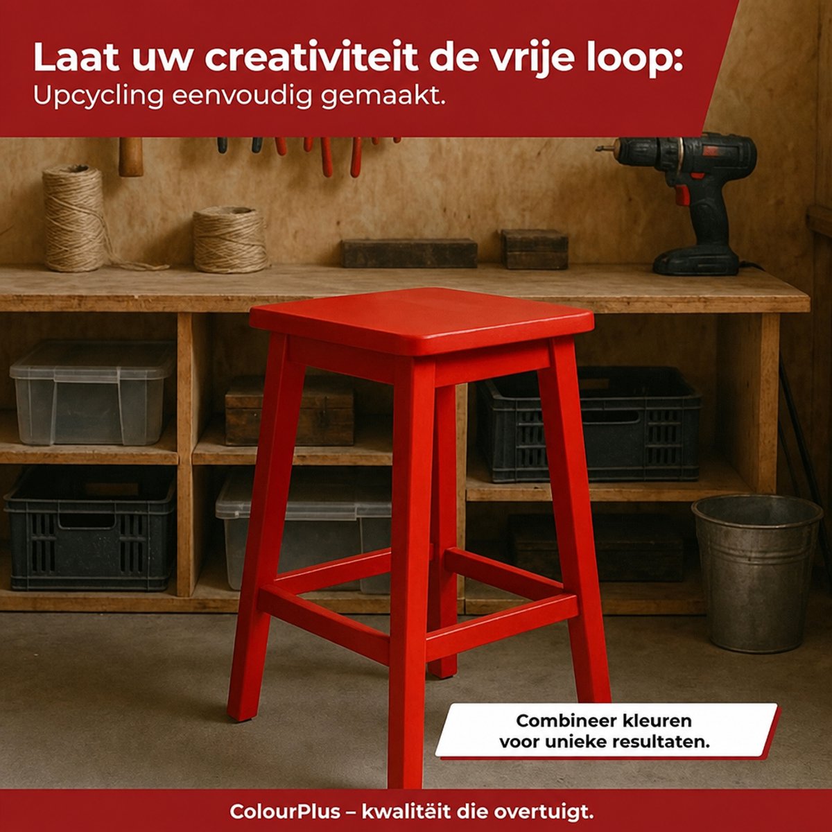 ColourPlus Lakverf - Dekkende Verf - Acrylverf - 2-in-1 - Weerbestendig - Zijdeglans - Goud - 3x750ml (2.25L)