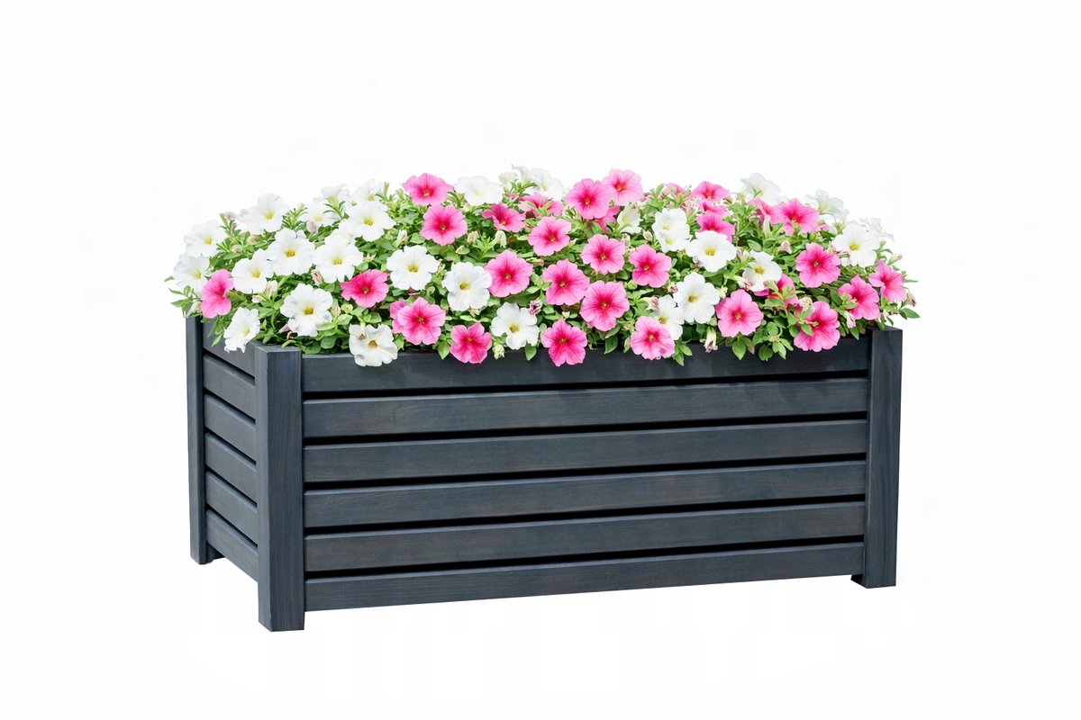 Houten Bloempot Tuin Balkon Terras 60x38x30 cm