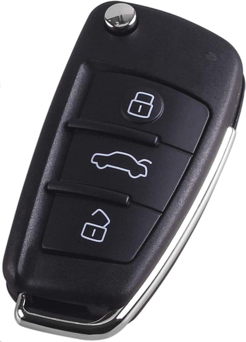 Folding Flip Sleutelhoes 3 Knoppen - Vervangende Behuizing - Geschikt voor AUDI A2 A3 A4 A6 A8 TT - ShopVlot