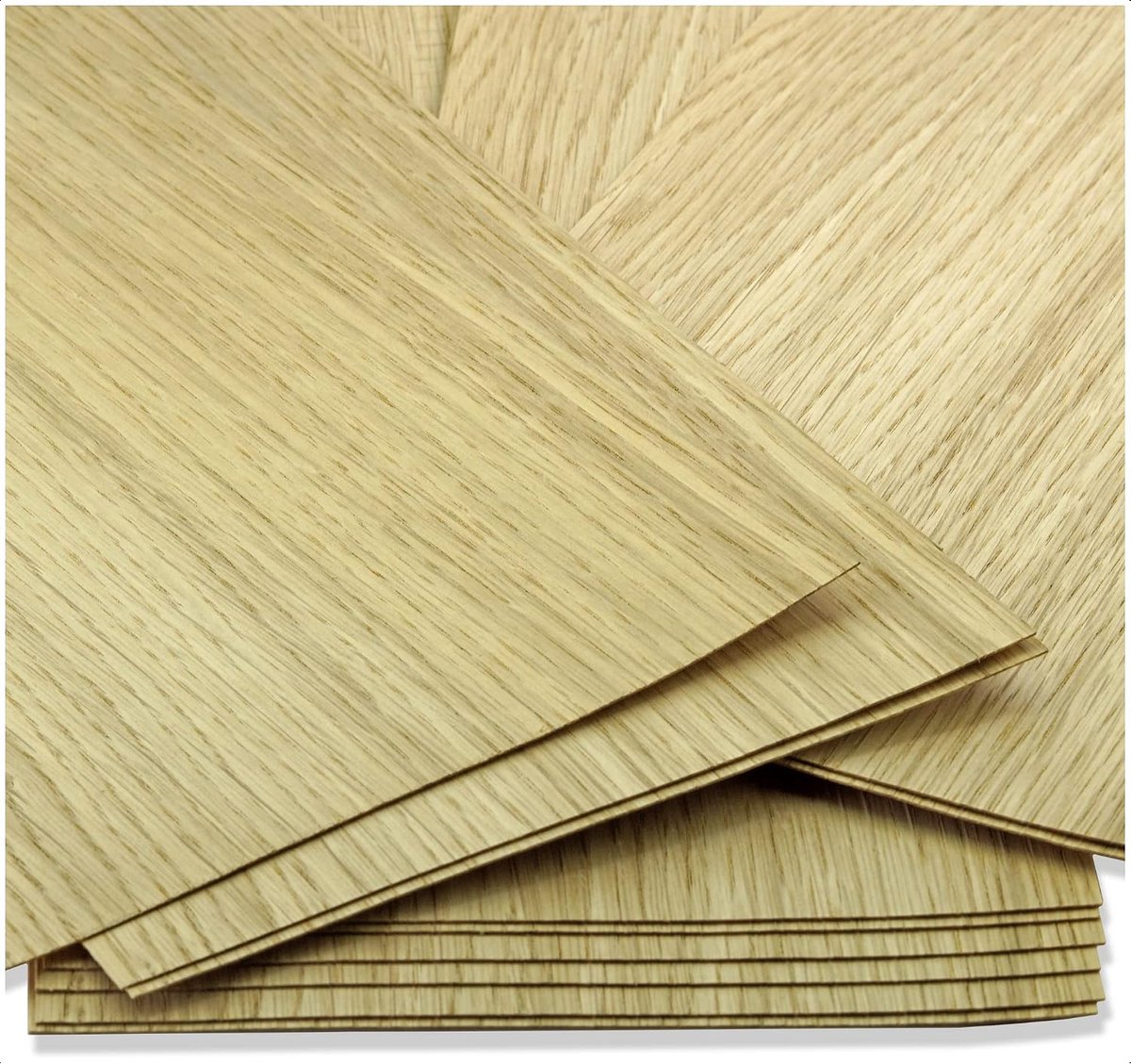 Vernisplaten eikenhout 15-16 stuks - echt houtfineer - natuurlijke uitstraling - ideaal voor meubels en DIY projecten - ShopVlot