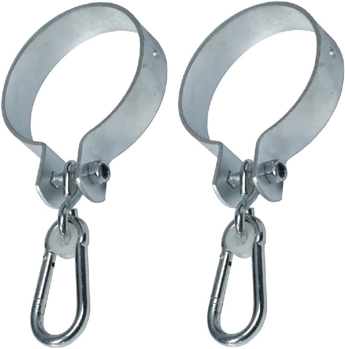 Swingklemmen set van 2 - Ø 10 cm - gegalvaniseerd staal - ideaal voor ronde houtblokken - ShopVlot