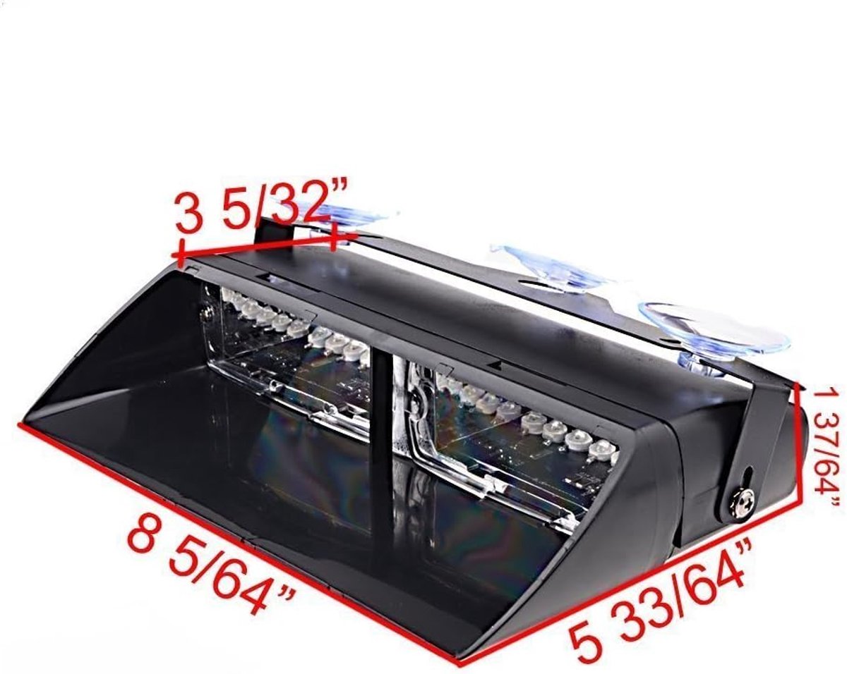 Stroboscooplichten LED 16 in 1 - Wit/Amber - 18 verschillende knipperpatronen - Ideaal voor noodsituaties - ShopVlot