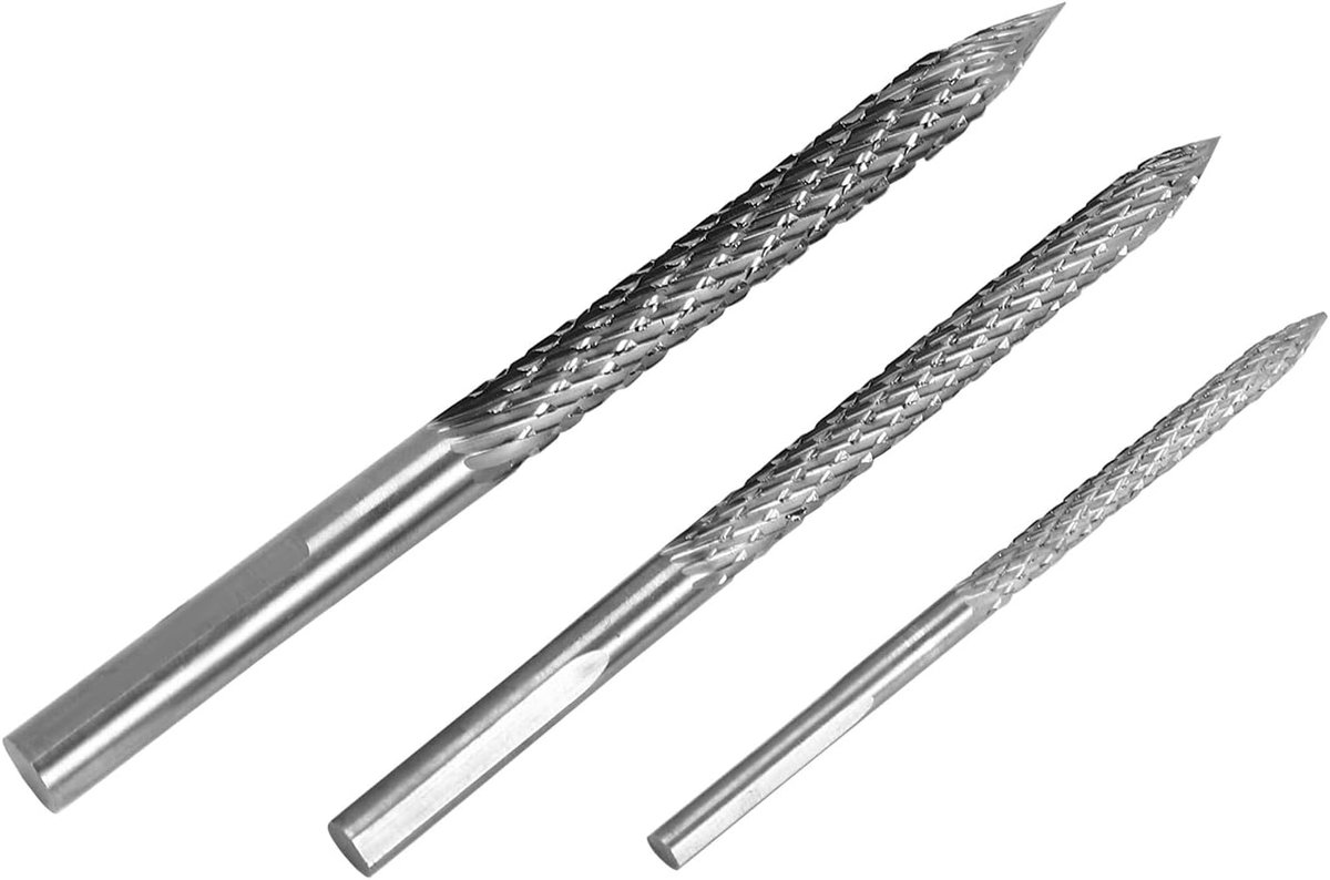 Set van 3 bandenboren - verschillende maten - hardmetalen boren - ideaal voor bandenreparatie - ShopVlot