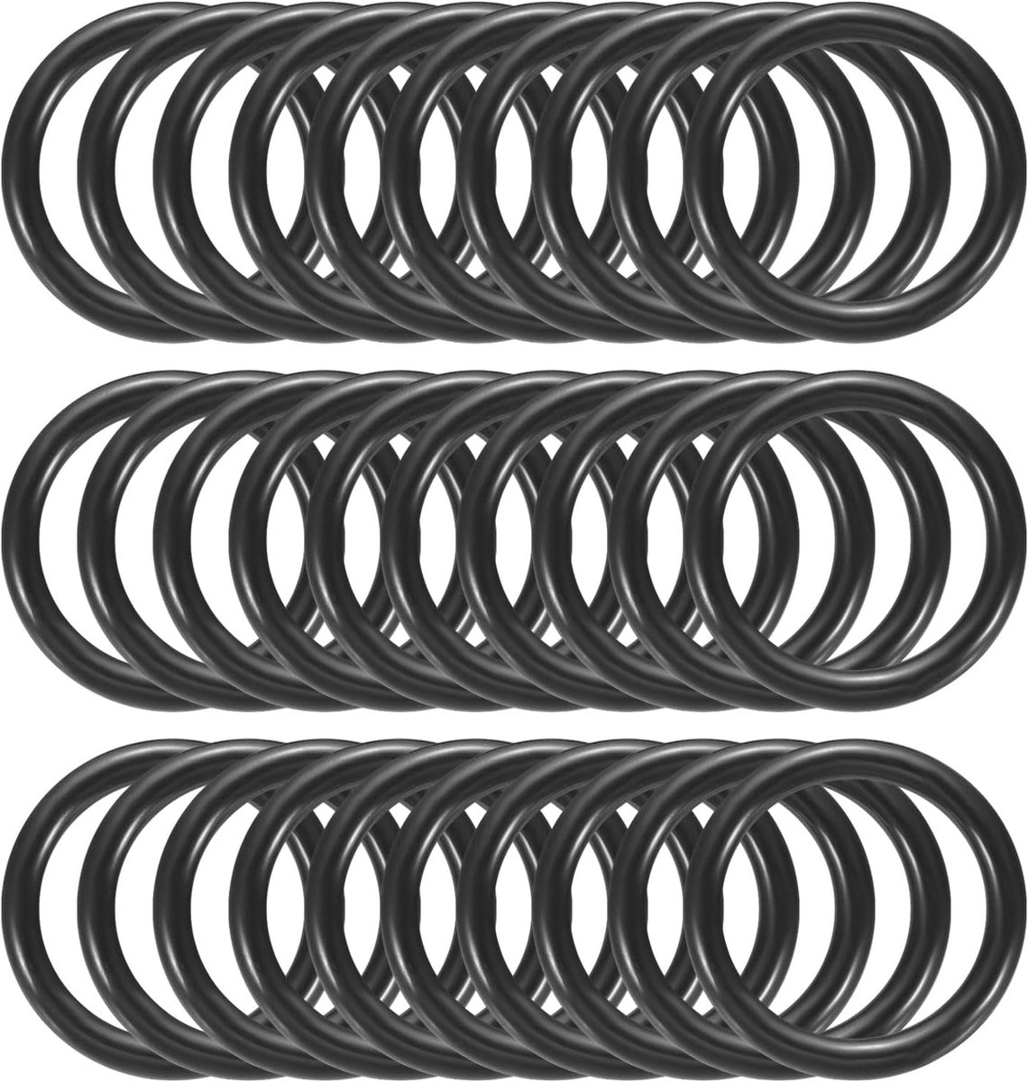 1 Inch Dream Catcher Ringen, 30 stuks Plastic Macrame Krans Bloemen Ronde Ring Hoepel voor Thuis Auto DIY Craft Bruiloft Muur Opknoping Decoraties, Zwart