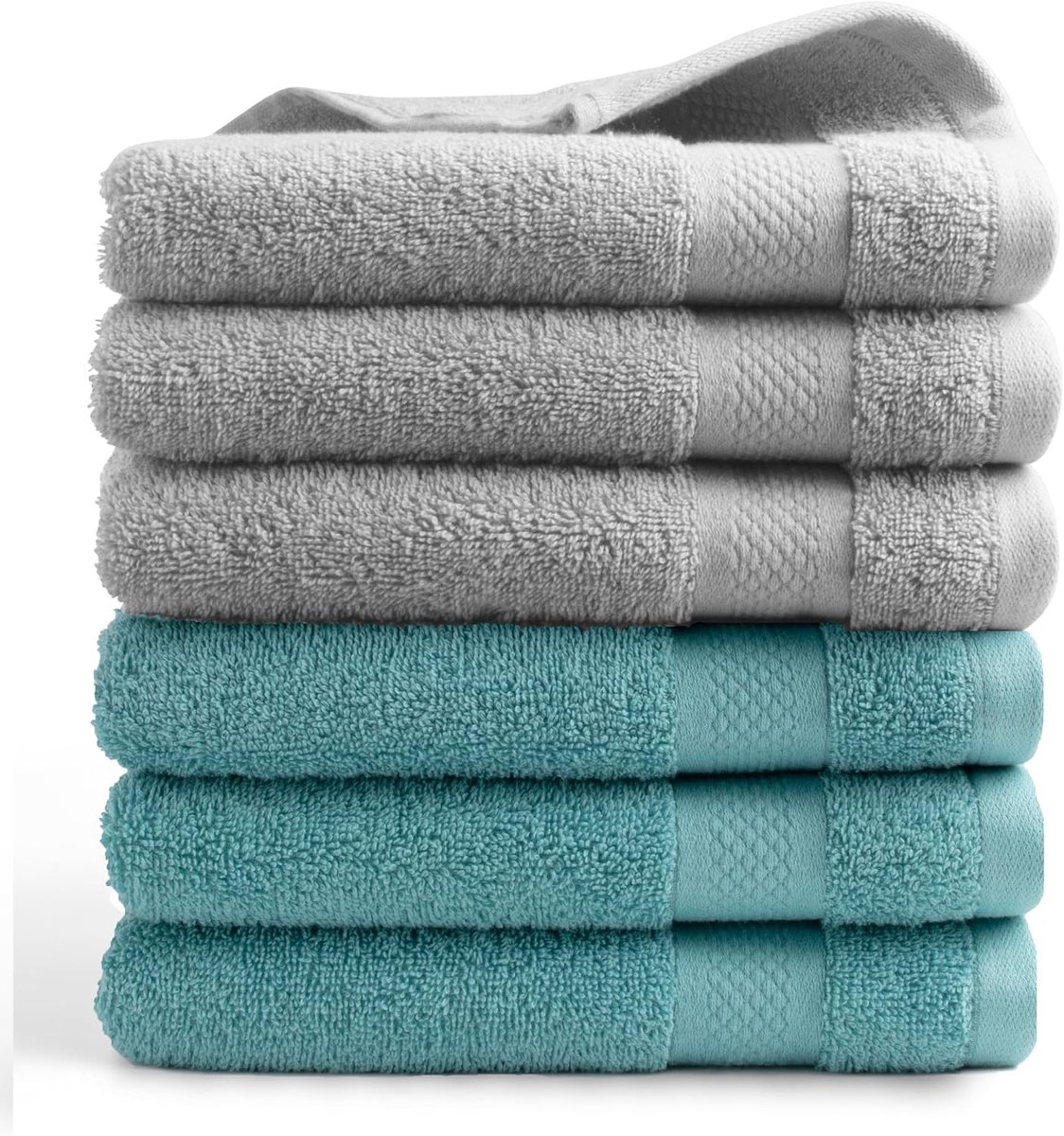 Badhanddoeken 50 x 100 cm - Set van 6 - 100% Katoen - Zacht en Absorberend - Luxe Spa-ervaring - SnelShoppen