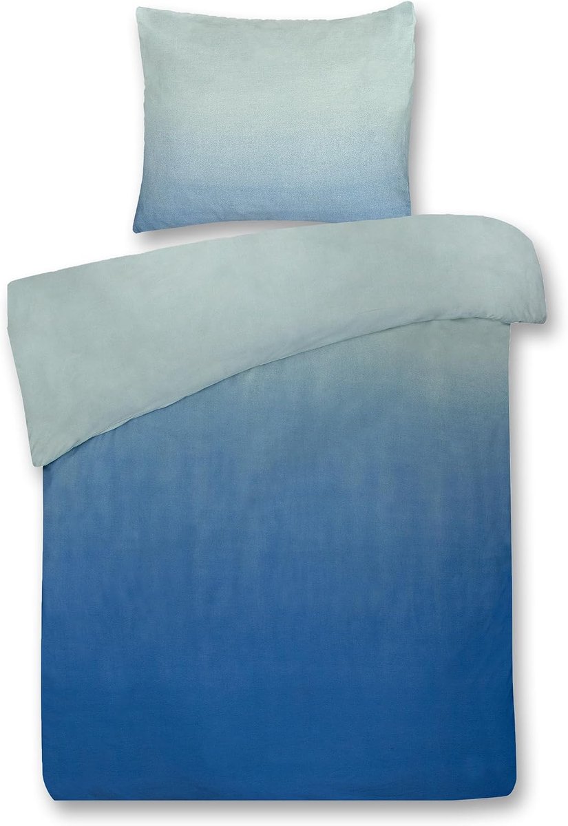 Dekbedovertrek 140x200 - 100% katoen - Blauw - Ademend en zacht voor een goede nachtrust - SnelShoppen