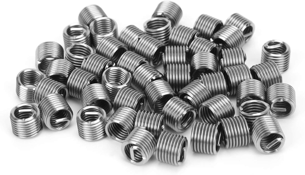 Assortimentsset voor Schroefdraadreparatie-inzet M8 X 1,25 Mm Helicoil-type Schroefdraadinzetstukken Schroefreparatiehuls(1.5D)