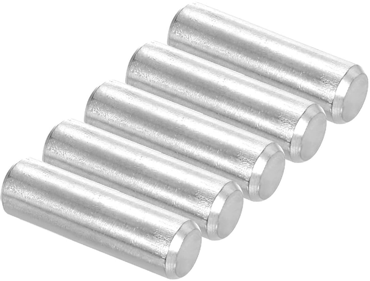 Cilindrische spindel 304 roestvrij staal 10 x 35 mm (2/5 inch diameter), 5 stuks gehard metalen plugpennen voor stapelbed, vervanging voor plughardware