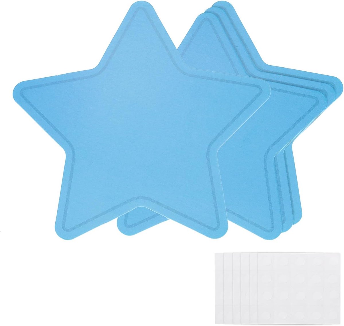 100 stuks steruitsparingen, 8 x 8 cm, stervormige papieren kaarten voor doe-het-zelfprojecten, blauw