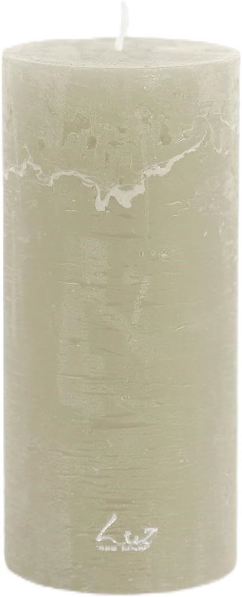 Stompkaars Eucalyptus D 7 cm H 15 cm - 2 stuks - geurend - creëert een sfeervolle ambiance - SnelShoppen