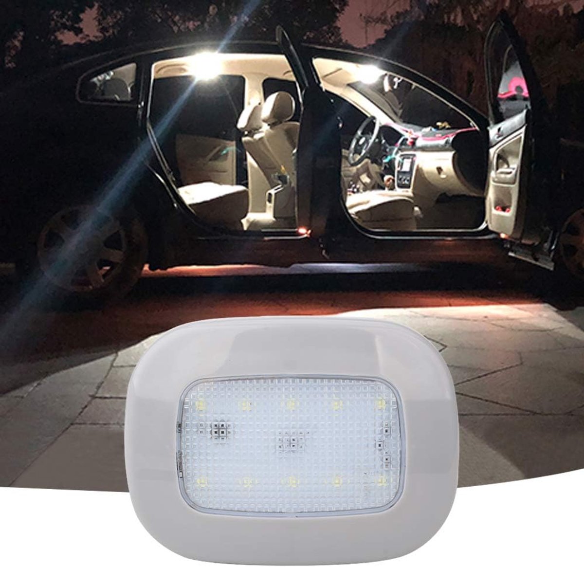 Interieur koepellichten magnetische koepelverlichting met 10 draadloze leds oplaadbaar universele leeslampen nachtlampje auto auto dak plafondlamp