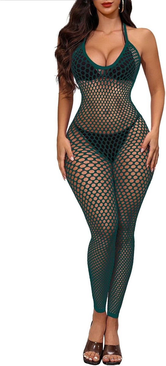 Sexy Bodysuit voor Dames Visnetpanty Bodycon Jumpsuit Lingerie Bodystocking