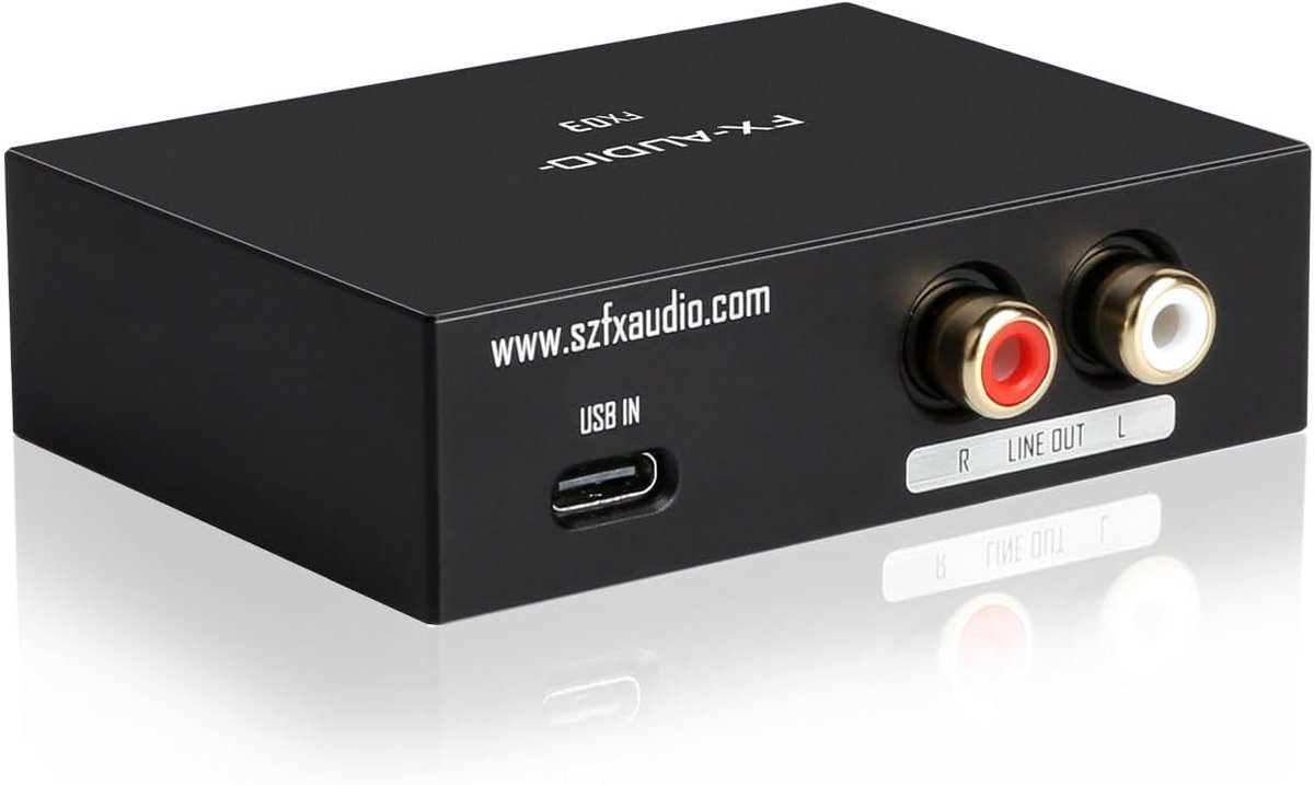 DAC decoder - 384Khz USB-C naar RCA - DSD 256 ondersteuning - verbeterde geluidskwaliteit - ShopVlot